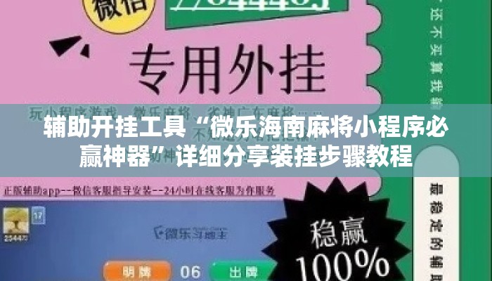 辅助开挂工具“微乐海南麻将小程序必赢神器	”详细分享装挂步骤教程