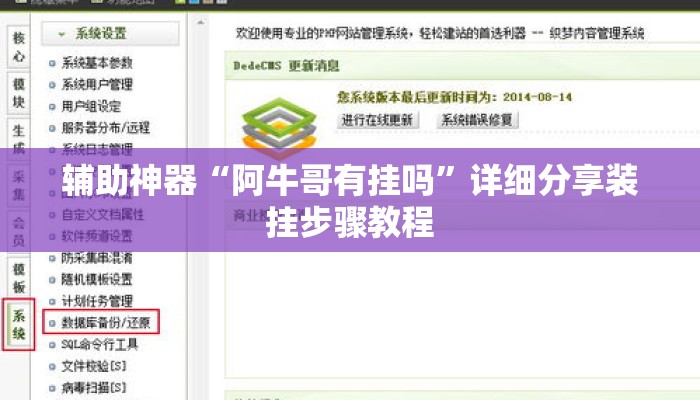 辅助神器“阿牛哥有挂吗”详细分享装挂步骤教程