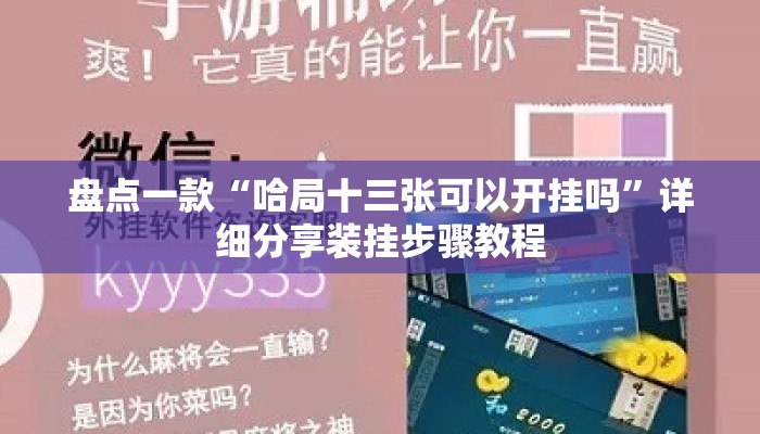 盘点一款“哈局十三张可以开挂吗	”详细分享装挂步骤教程