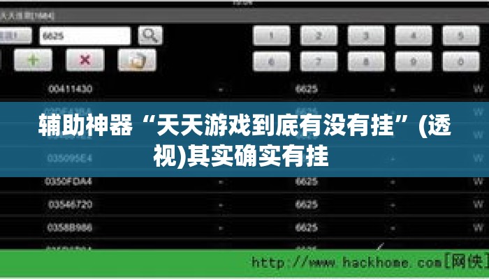 辅助神器“天天游戏到底有没有挂”(透视)其实确实有挂 