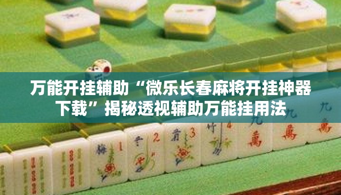 万能开挂辅助“微乐长春麻将开挂神器下载	”揭秘透视辅助万能挂用法