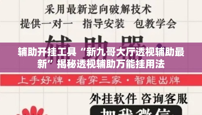 辅助开挂工具“新九哥大厅透视辅助最新”揭秘透视辅助万能挂用法