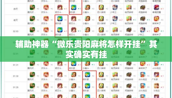 辅助神器“微乐贵阳麻将怎样开挂”其实确实有挂