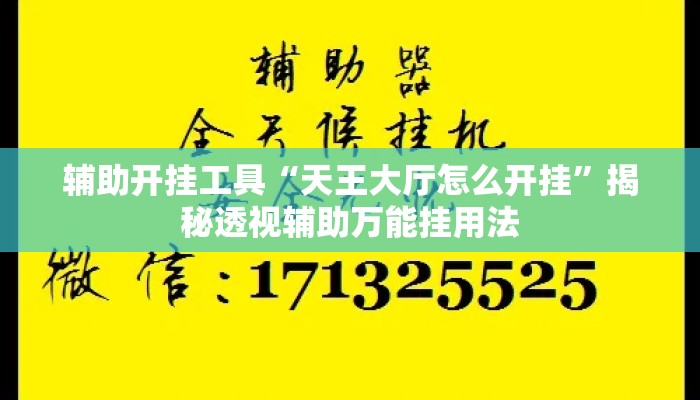 辅助开挂工具“天王大厅怎么开挂”揭秘透视辅助万能挂用法