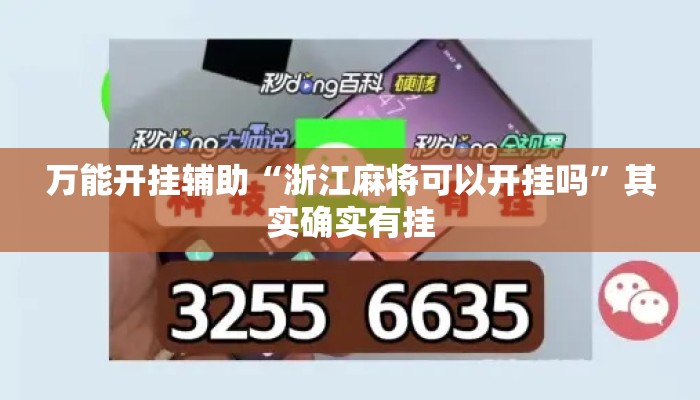 万能开挂辅助“浙江麻将可以开挂吗	”其实确实有挂