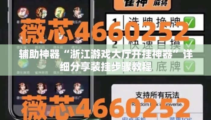 辅助神器“浙江游戏大厅开挂神器”详细分享装挂步骤教程
