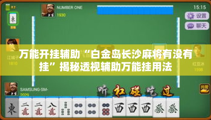 万能开挂辅助“白金岛长沙麻将有没有挂	”揭秘透视辅助万能挂用法