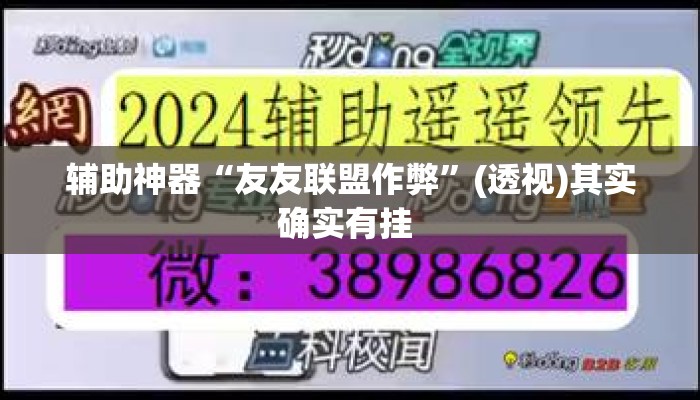 辅助神器“友友联盟作弊”(透视)其实确实有挂 