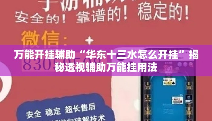 万能开挂辅助“华东十三水怎么开挂”揭秘透视辅助万能挂用法