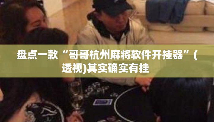盘点一款“哥哥杭州麻将软件开挂器	”(透视)其实确实有挂 