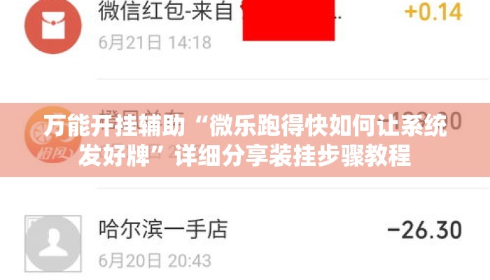 万能开挂辅助“微乐跑得快如何让系统发好牌”详细分享装挂步骤教程