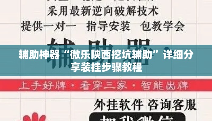 辅助神器“微乐陕西挖坑辅助”详细分享装挂步骤教程