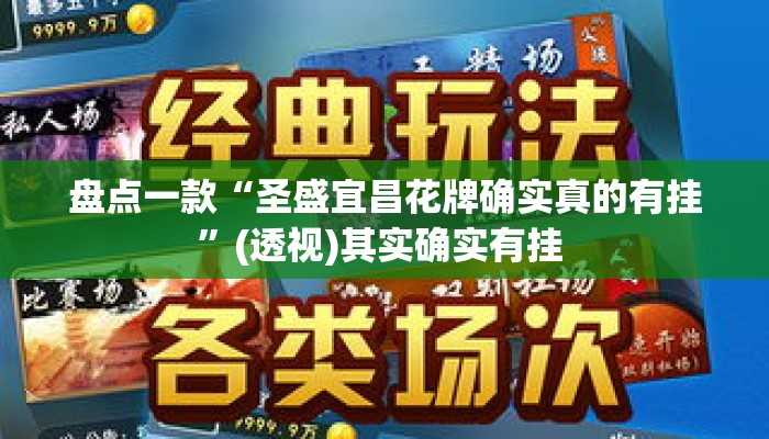 盘点一款“圣盛宜昌花牌确实真的有挂”(透视)其实确实有挂 