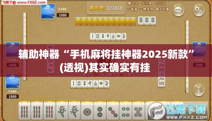 辅助神器“手机麻将挂神器2025新款”(透视)其实确实有挂 