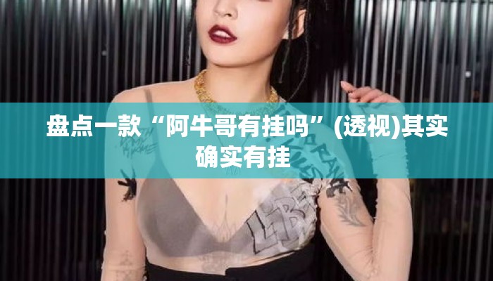 盘点一款“阿牛哥有挂吗”(透视)其实确实有挂 