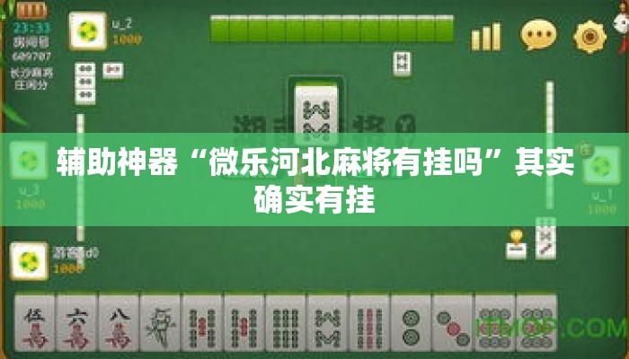 辅助神器“微乐河北麻将有挂吗”其实确实有挂