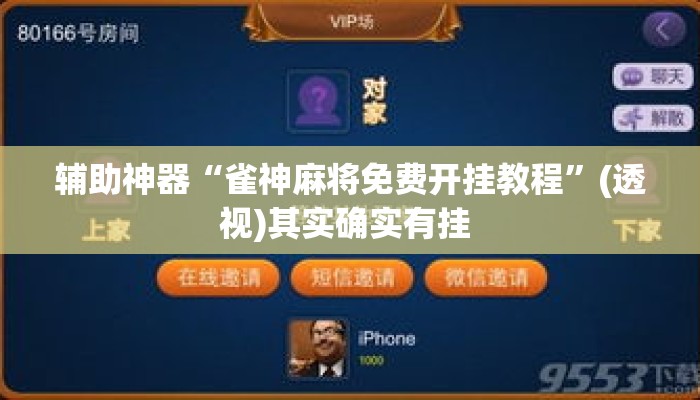 辅助神器“雀神麻将免费开挂教程	”(透视)其实确实有挂 