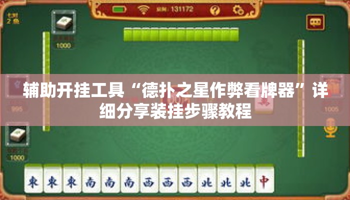 辅助开挂工具“德扑之星作弊看牌器”详细分享装挂步骤教程