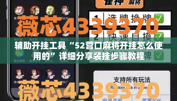 辅助开挂工具“52营口麻将开挂怎么使用的	”详细分享装挂步骤教程