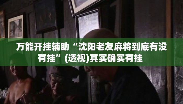 万能开挂辅助“沈阳老友麻将到底有没有挂”(透视)其实确实有挂 