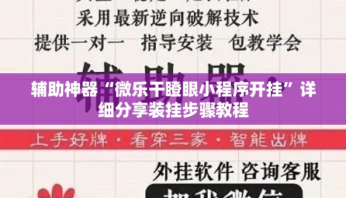 辅助神器“微乐干瞪眼小程序开挂”详细分享装挂步骤教程