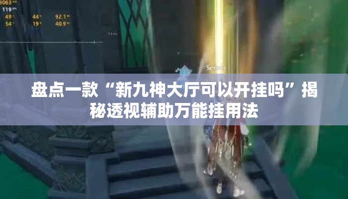 盘点一款“新九神大厅可以开挂吗	”揭秘透视辅助万能挂用法