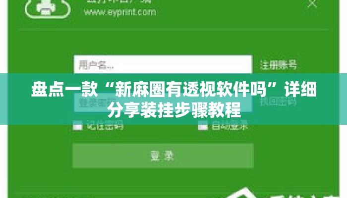盘点一款“新麻圈有透视软件吗”详细分享装挂步骤教程