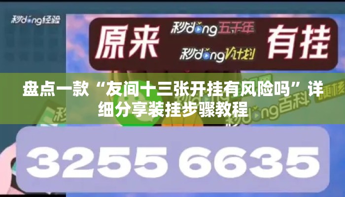 盘点一款“友间十三张开挂有风险吗”详细分享装挂步骤教程