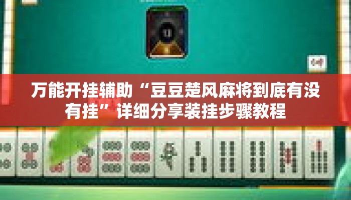 万能开挂辅助“豆豆楚风麻将到底有没有挂”详细分享装挂步骤教程