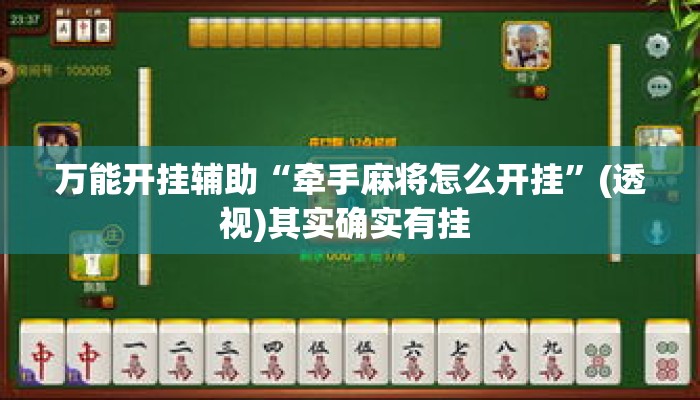 万能开挂辅助“微乐四川麻将免费挂下载”(透视)其实确实有挂 