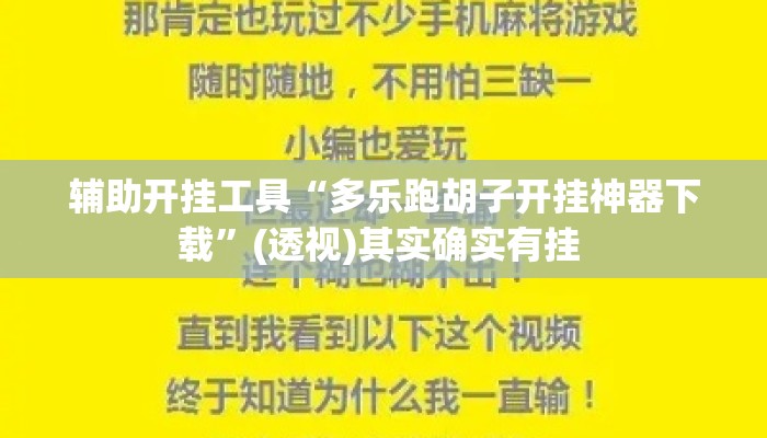 辅助开挂工具“多乐跑胡子开挂神器下载”(透视)其实确实有挂 