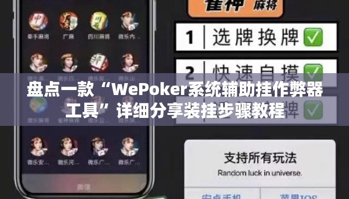 盘点一款“WePoker系统辅助挂作弊器工具”详细分享装挂步骤教程