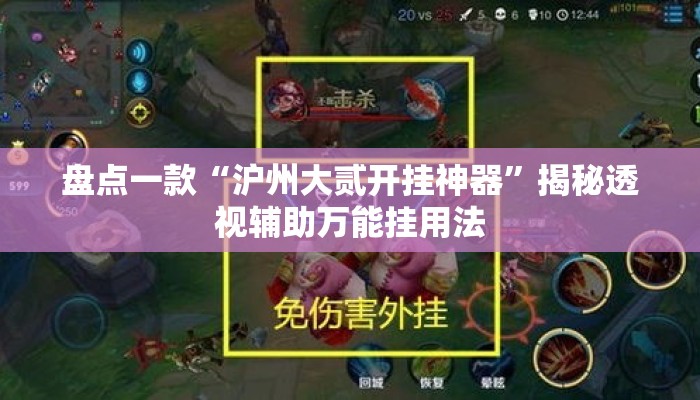 盘点一款“沪州大贰开挂神器”揭秘透视辅助万能挂用法