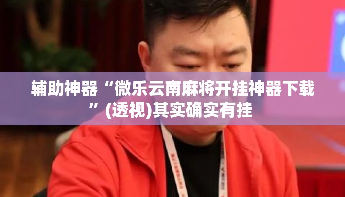 辅助神器“微乐云南麻将开挂神器下载”(透视)其实确实有挂 