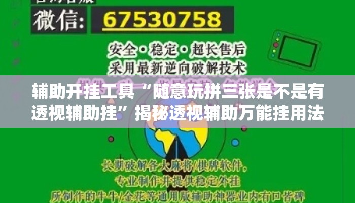 辅助开挂工具“随意玩拼三张是不是有透视辅助挂	”揭秘透视辅助万能挂用法