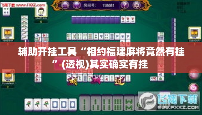 辅助开挂工具“相约福建麻将竟然有挂”(透视)其实确实有挂 