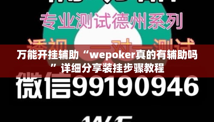 万能开挂辅助“wepoker真的有辅助吗	”详细分享装挂步骤教程