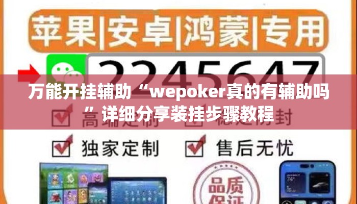 万能开挂辅助“wepoker真的有辅助吗”详细分享装挂步骤教程