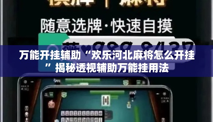 万能开挂辅助“欢乐河北麻将怎么开挂”揭秘透视辅助万能挂用法