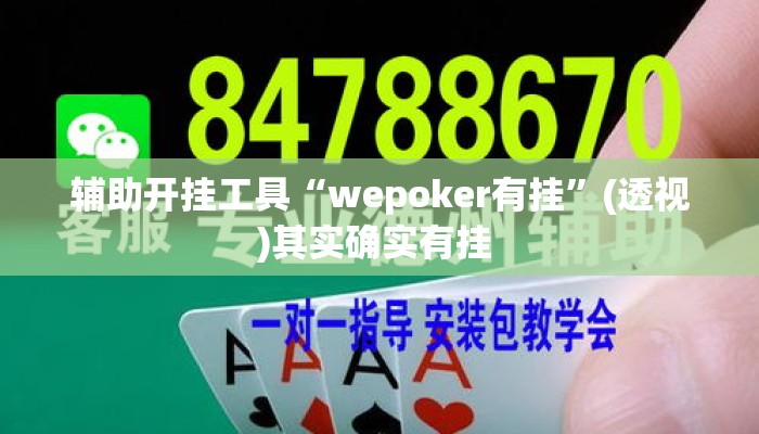 辅助开挂工具“wepoker有挂”(透视)其实确实有挂 