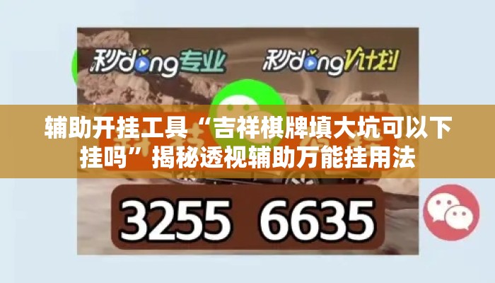 辅助开挂工具“吉祥棋牌填大坑可以下挂吗”揭秘透视辅助万能挂用法