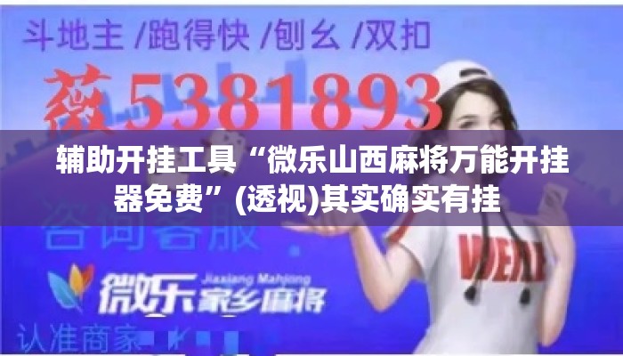 辅助开挂工具“微乐山西麻将万能开挂器免费”(透视)其实确实有挂 