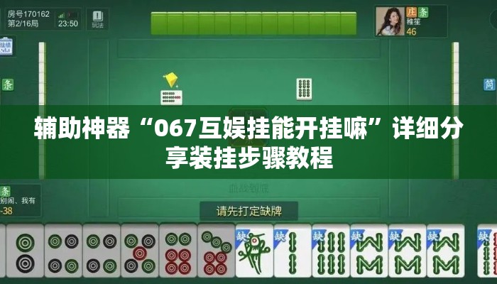 辅助神器“067互娱挂能开挂嘛”详细分享装挂步骤教程