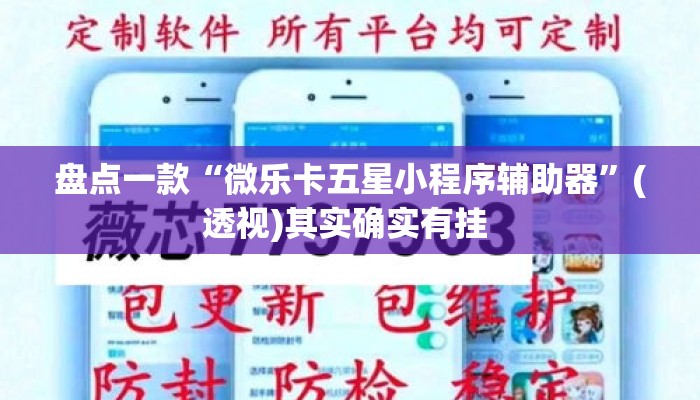 盘点一款“微乐卡五星小程序辅助器”(透视)其实确实有挂 