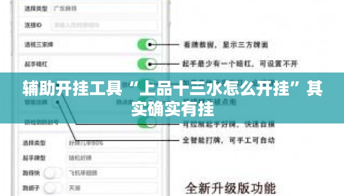 辅助开挂工具“上品十三水怎么开挂	”其实确实有挂