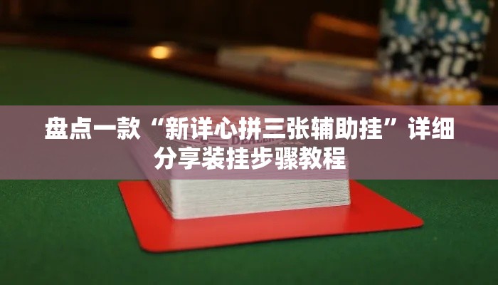 盘点一款“新详心拼三张辅助挂”详细分享装挂步骤教程