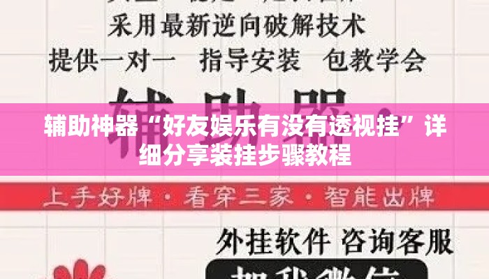 辅助神器“好友娱乐有没有透视挂”详细分享装挂步骤教程