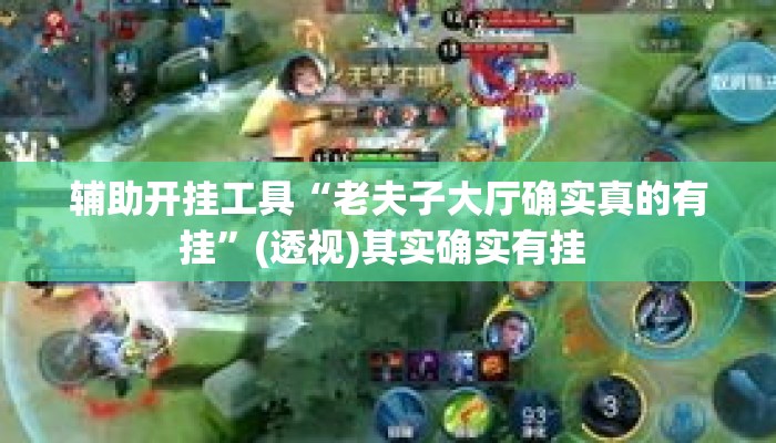辅助开挂工具“老夫子大厅确实真的有挂”(透视)其实确实有挂 