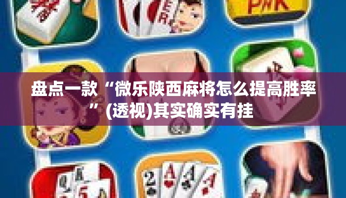 盘点一款“微乐陕西麻将怎么提高胜率”(透视)其实确实有挂 
