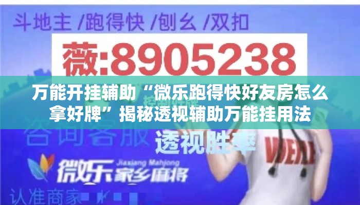 万能开挂辅助“微乐跑得快好友房怎么拿好牌	”揭秘透视辅助万能挂用法
